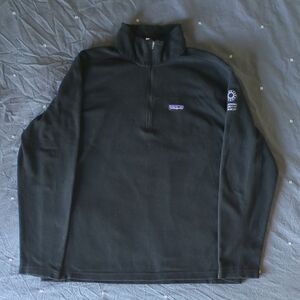 Patagonia Men's Micro D 1/4-Zip Fleece Black Large Logo